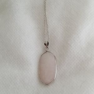 Sterling Silver rose quartz Necklace